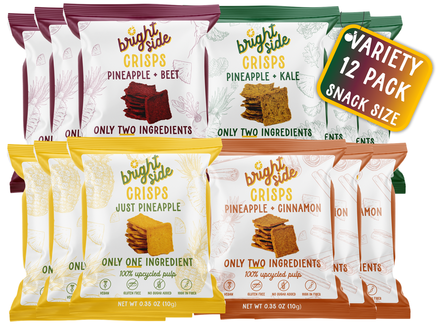 Bright Side Crisps - Snack Size Variety Pack (12)